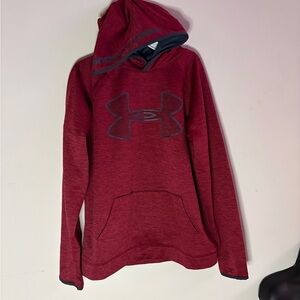 Under Armour Maroon Pullover Hoodie with Logo